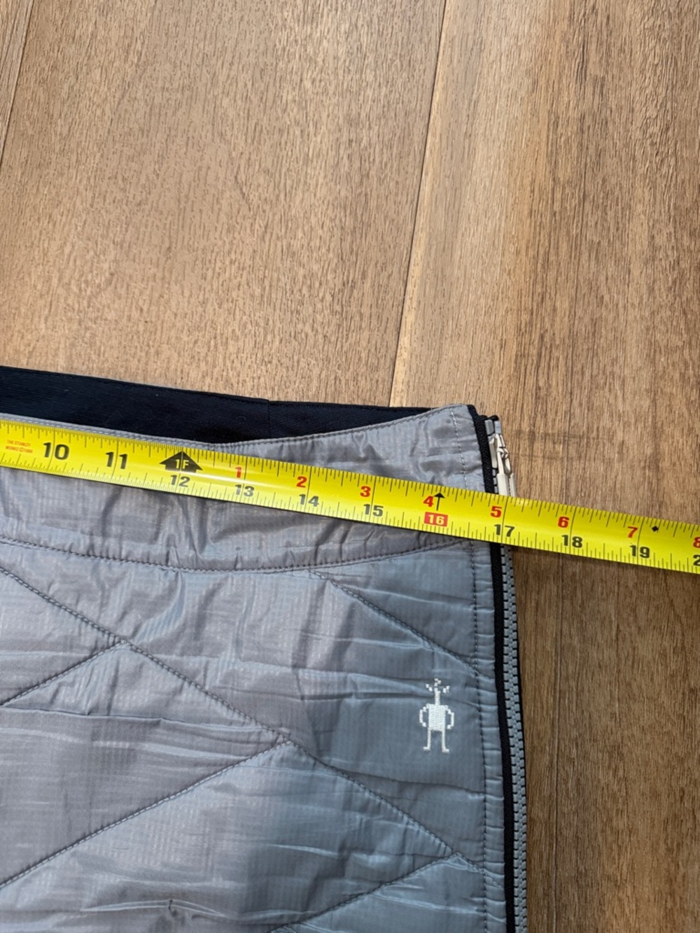 SmartWool Smartloft 120 Quilted Mini Skirt Storm Gray - Picture 3 of 5
